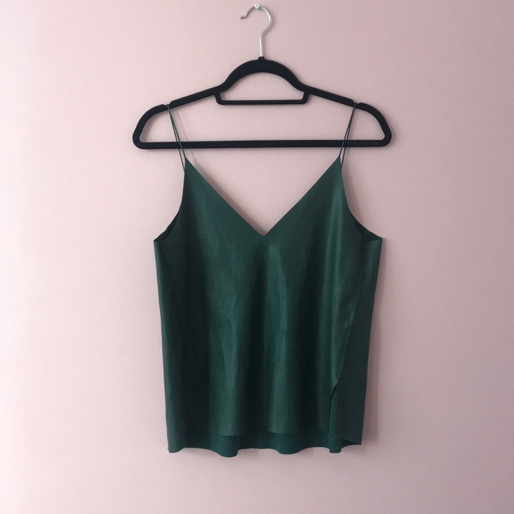 Zara Green Leather Camisole